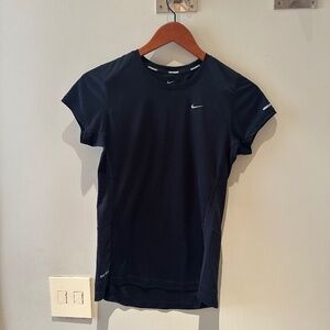 Nike Running Dri-Fit Black Short Sleeve Workout / Athletic Top